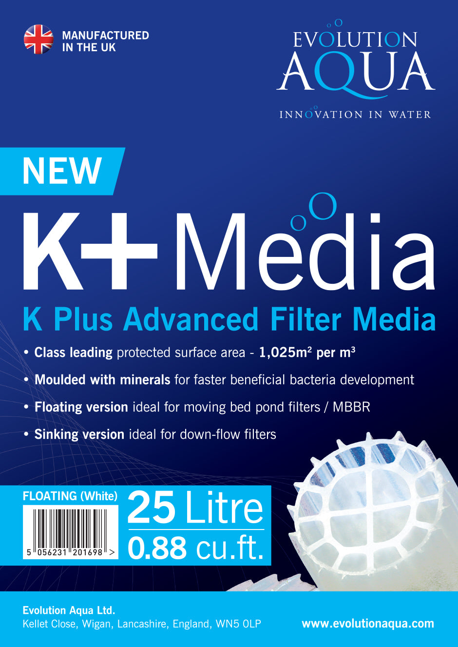 Evolution Aqua K+ Media Plus Bio Filtration